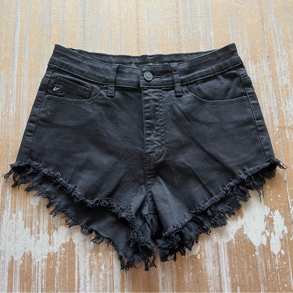 KanCan Shorts Kancan Black High Rise Denim Cut Off Shorts Basic